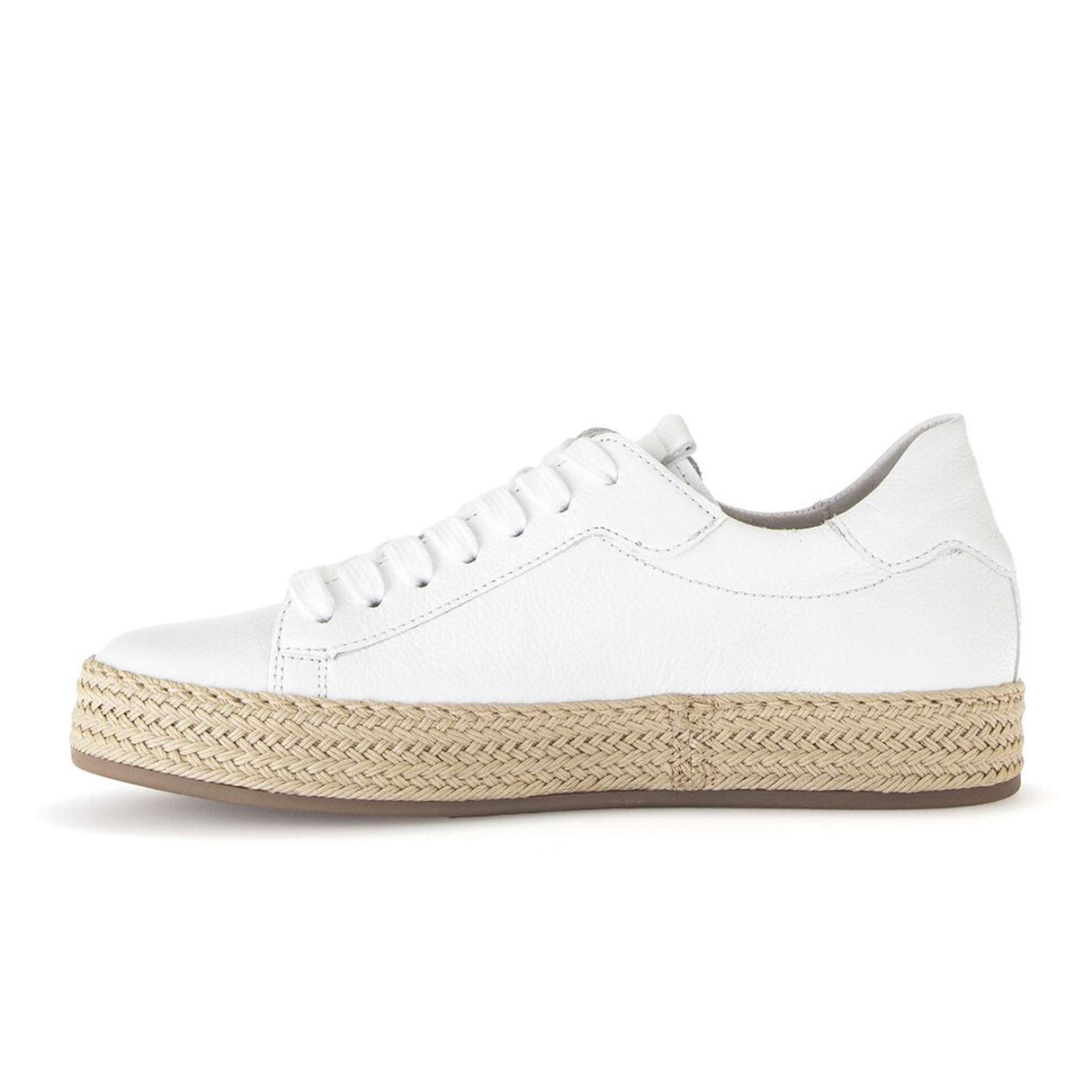 Gabor 270 Braided Jute Sneaker (Women) - Cervo/Weiss/Jute Athletic - Casual - Lace Up - The Heel Shoe Fitters