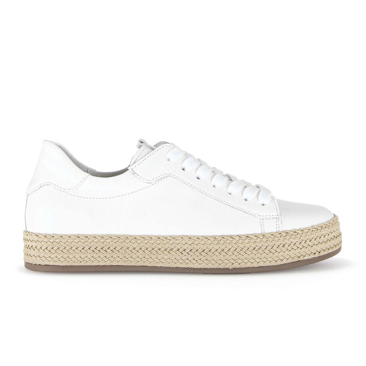 Gabor 270 Braided Jute Sneaker (Women) - Cervo/Weiss/Jute Athletic - Casual - Lace Up - The Heel Shoe Fitters