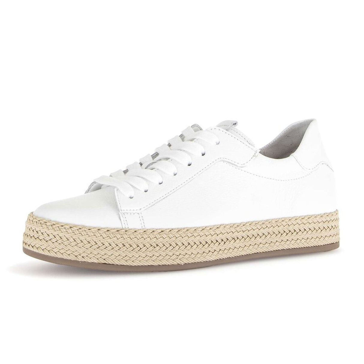 Gabor 270 Braided Jute Sneaker (Women) - Cervo/Weiss/Jute Athletic - Casual - Lace Up - The Heel Shoe Fitters