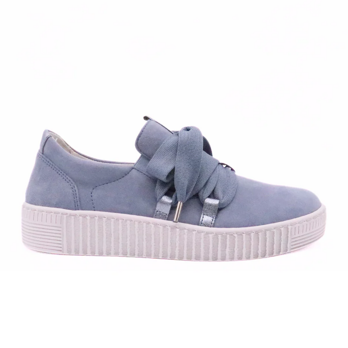 Gabor 333 Bow Sneaker (Women) - Samtchevr/Met Cervo/Nautic Athletic - Casual - Lace Up - The Heel Shoe Fitters