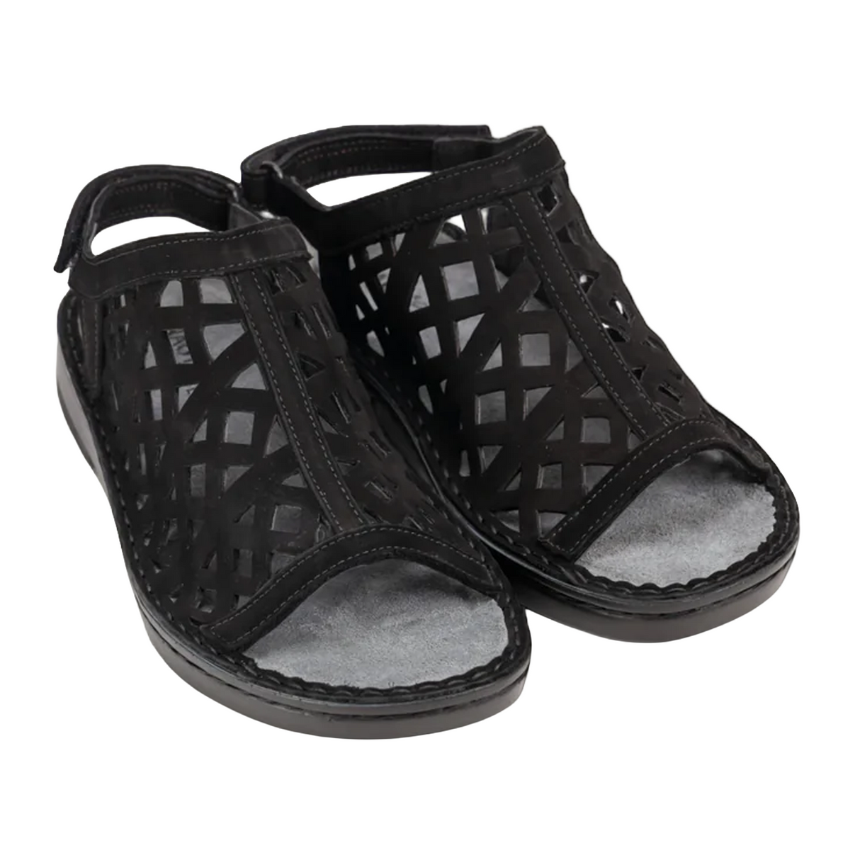 Naot Amadora Sling Sandal (Women) - Black Velvet Nubuck