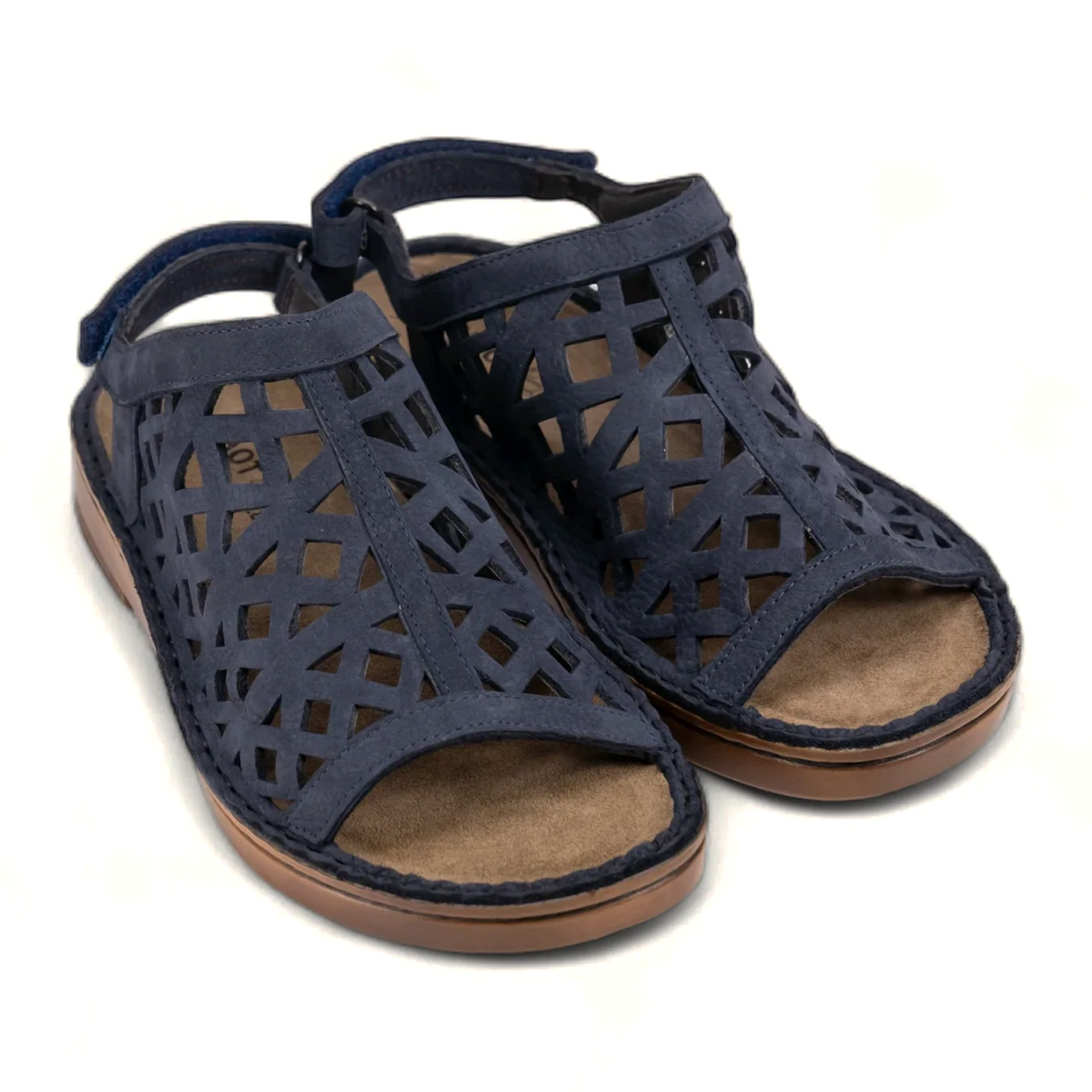 Naot Amadora Sling Sandal (Women) - Navy Velvet Nubuck Sandal - Backstrap - The Heel Shoe Fitters