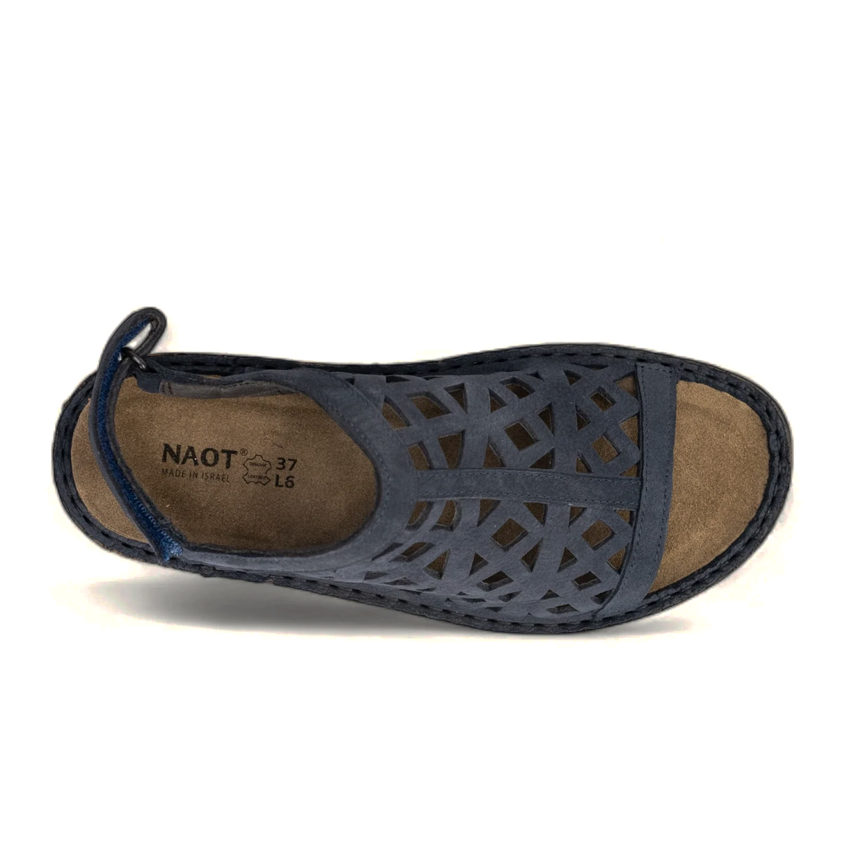 Naot Amadora Sling Sandal (Women) - Navy Velvet Nubuck Sandal - Backstrap - The Heel Shoe Fitters