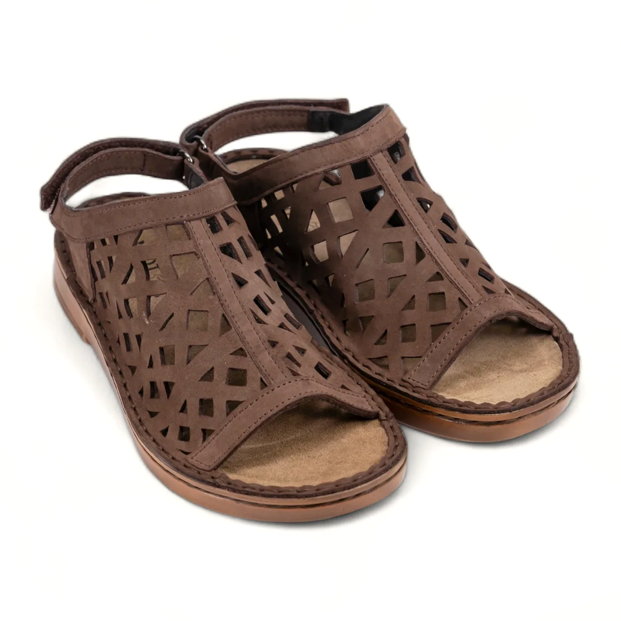 Naot Amadora Sling Sandal (Women) - Coffee Bean Nubuck Sandal - Backstrap - The Heel Shoe Fitters