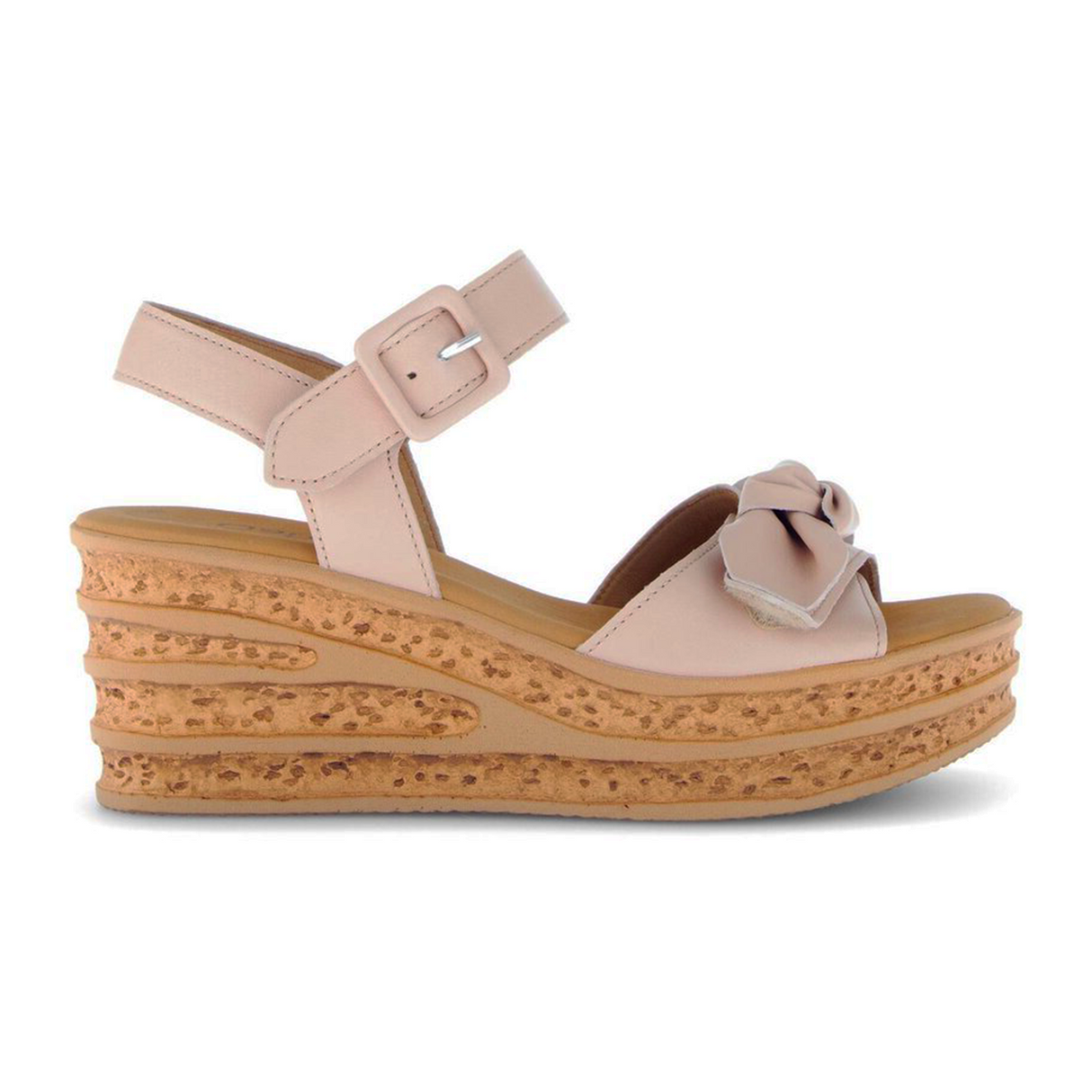 Gabor 653 Platform Wedge Sandal (Women) - Caspian Nappa/Rouge Sandal - Heel/Wedge - The Heel Shoe Fitters