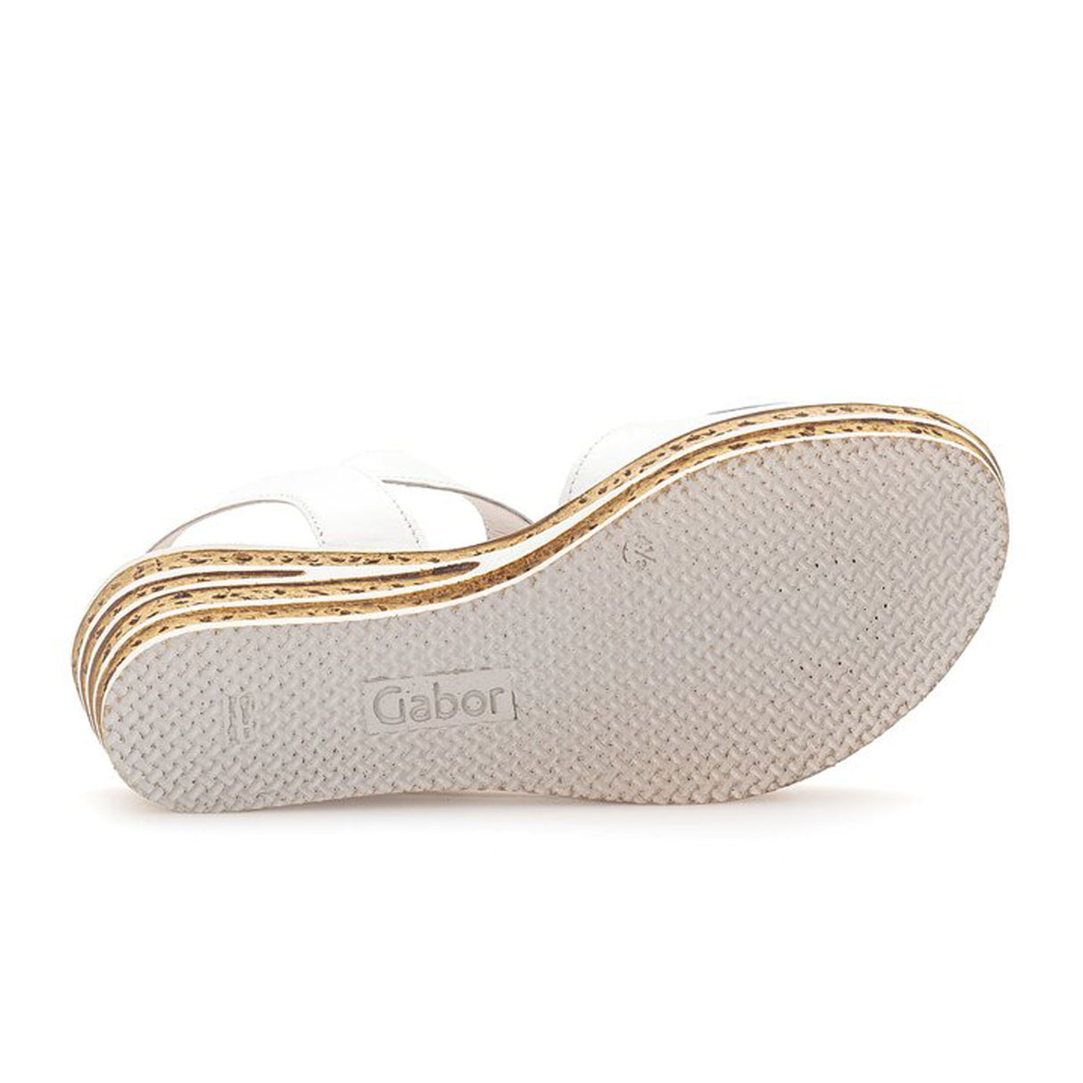 Gabor 653 Platform Wedge Sandal (Women) - White Lamn/Nappa Sandal - Heel/Wedge - The Heel Shoe Fitters