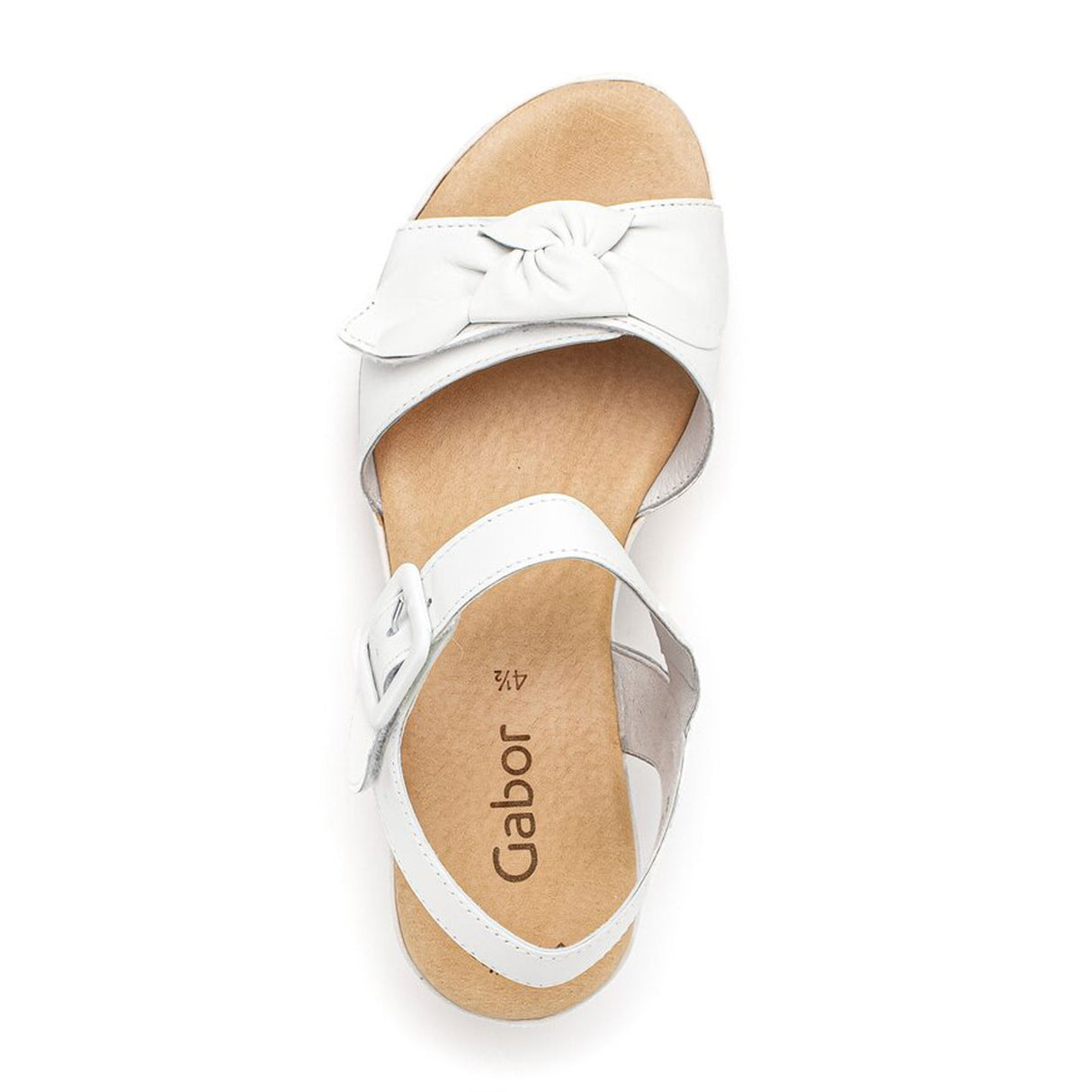 Gabor 653 Platform Wedge Sandal (Women) - White Lamn/Nappa Sandal - Heel/Wedge - The Heel Shoe Fitters