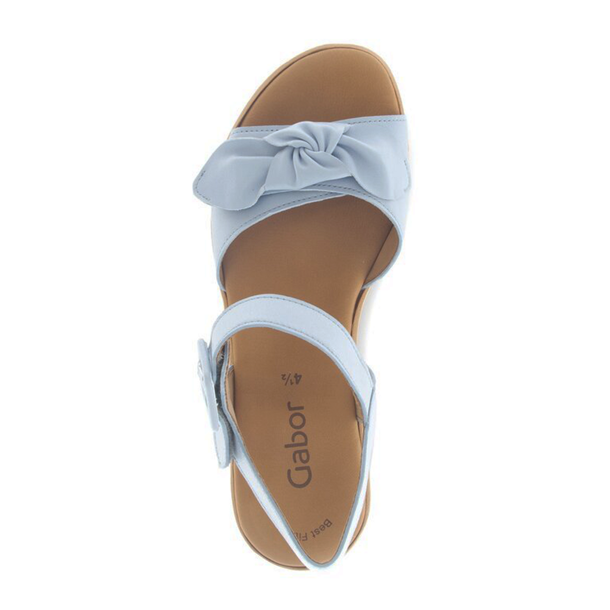 Gabor 653 Platform Wedge Sandal (Women) - Caspian Nappa/Sky Sandal - Heel/Wedge - The Heel Shoe Fitters