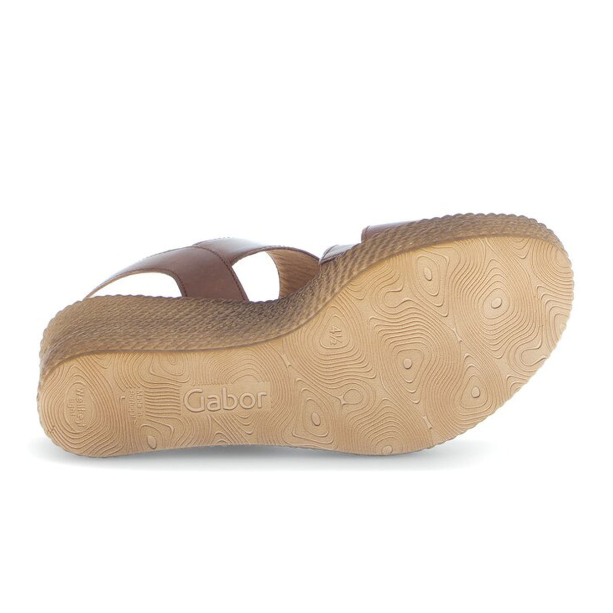 Gabor 770 Braided Wedge Sandal (Women) - Cuoio/Camel Sandal - Heel/Wedge - The Heel Shoe Fitters