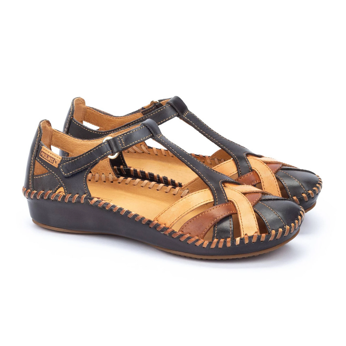 Pikolinos P. Vallarta 655-0732C5 Backstrap Sandal (Women) - Navy Blue Leather Sandal - Backstrap - The Heel Shoe Fitters