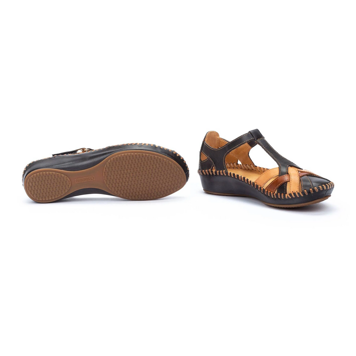 Pikolinos P. Vallarta 655-0732C5 Backstrap Sandal (Women) - Navy Blue Leather Sandal - Backstrap - The Heel Shoe Fitters