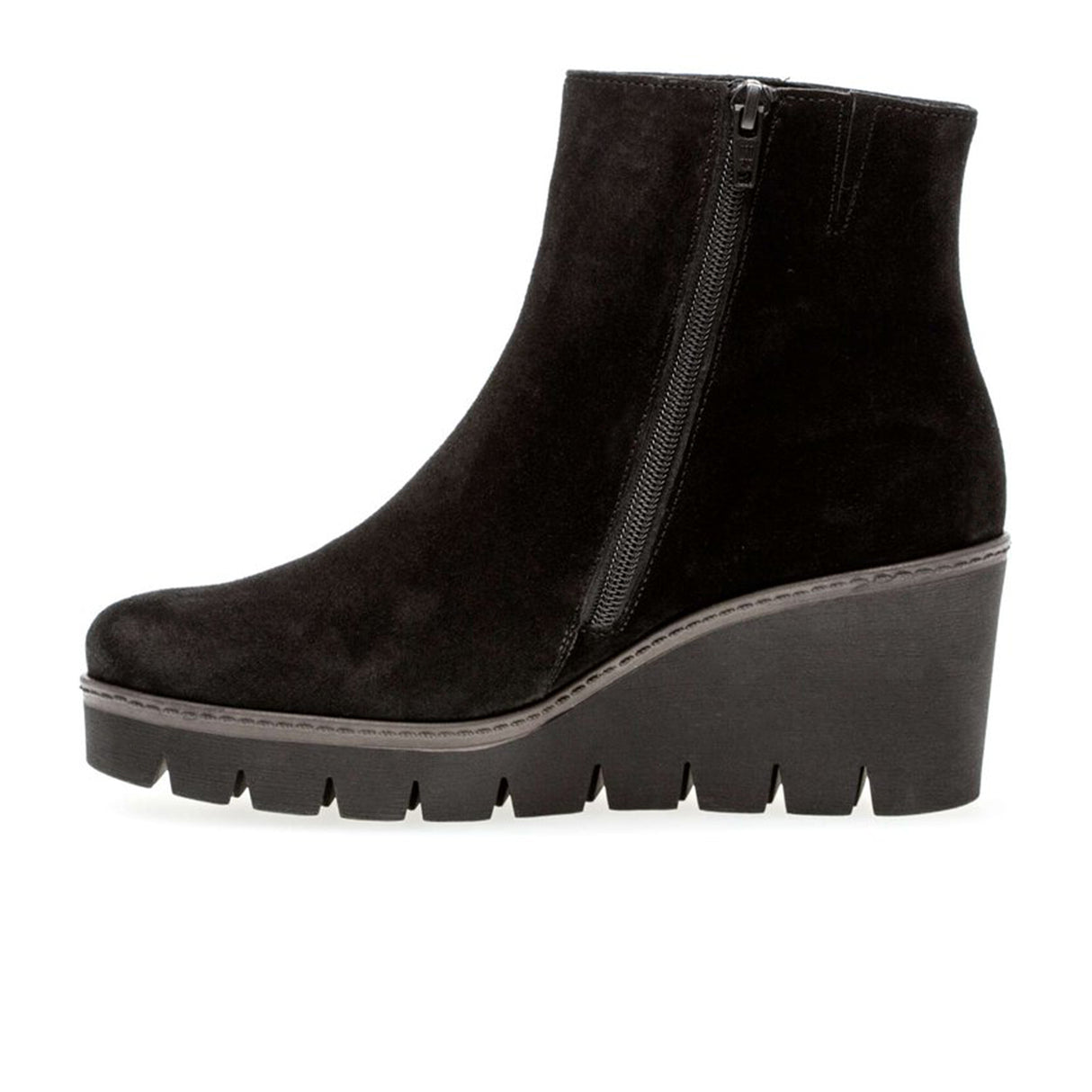 Gabor 780 Wedge Boot (Women) - Schwarz Dreamvelour Boots - Fashion - Mid Boot - The Heel Shoe Fitters