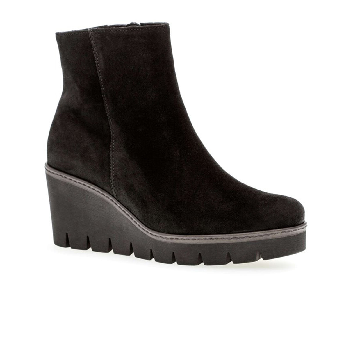 Gabor 780 Wedge Boot (Women) - Schwarz Dreamvelour Boots - Fashion - Mid Boot - The Heel Shoe Fitters