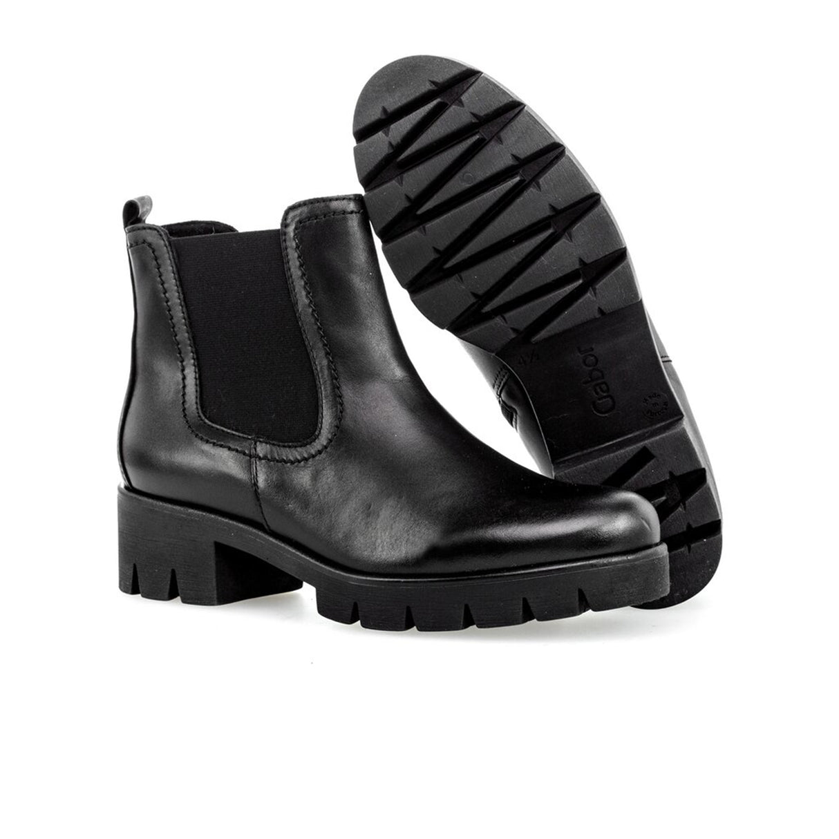 Gabor 710 Chelsea Lug Boot (Women) - Schwarz Boots - Fashion - Chelsea - The Heel Shoe Fitters