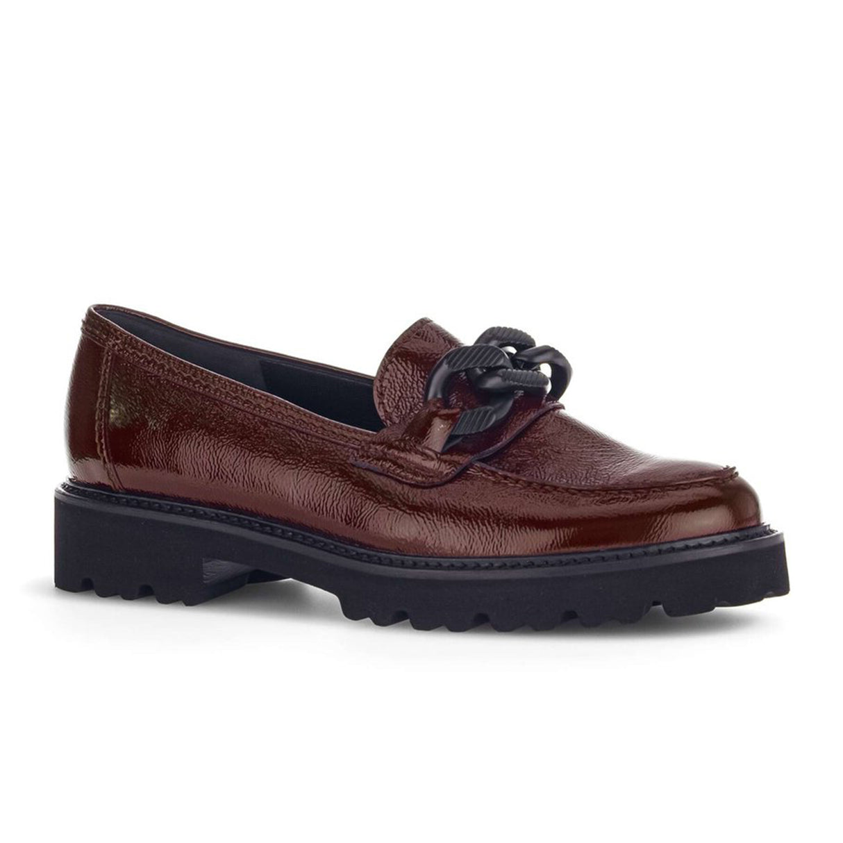 Gabor 240 Chain Loafer (Women) - Bordeaux Snautschlack Dress-Casual - Loafers - The Heel Shoe Fitters