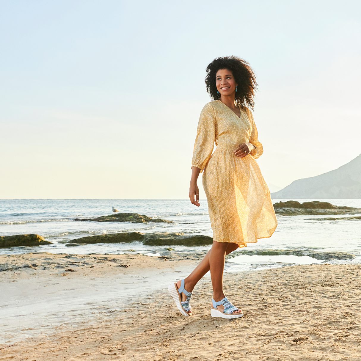 Rieker Rose 69172-91 Wedge Sandal (Women) - Blue Multi/Aqua Sandal - Heel/Wedge - The Heel Shoe Fitters