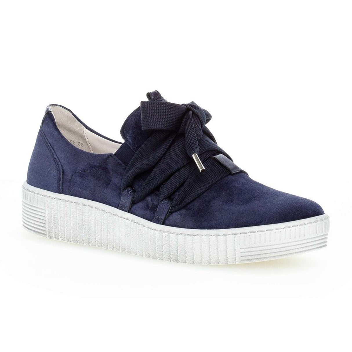 Gabor 333 Bow Sneaker (Women) - Marine Metallic Athletic - Casual - Lace Up - The Heel Shoe Fitters