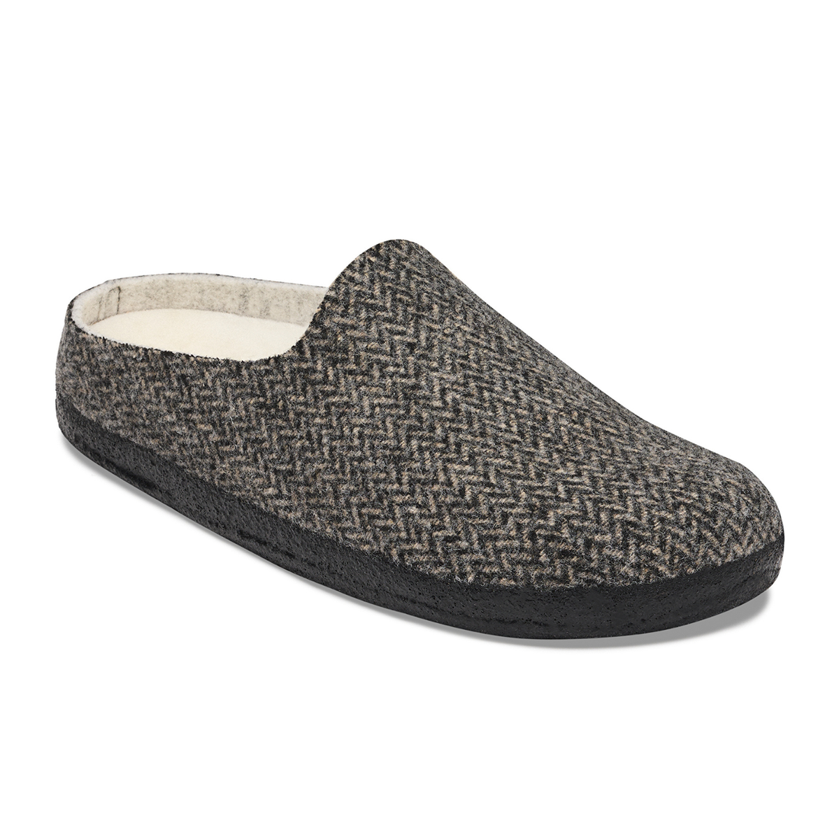 Birkenstock Amsterdam Slipper (Women) - Herringbone Gray/Natural Shearling
