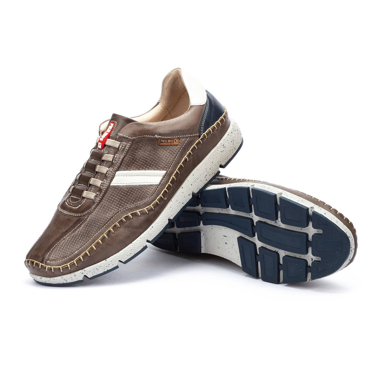 Pikolinos Fuencarrel M4U-6046C1 Sneaker (Men) - Dark Grey Leather Athletic - Casual - Slip On - The Heel Shoe Fitters