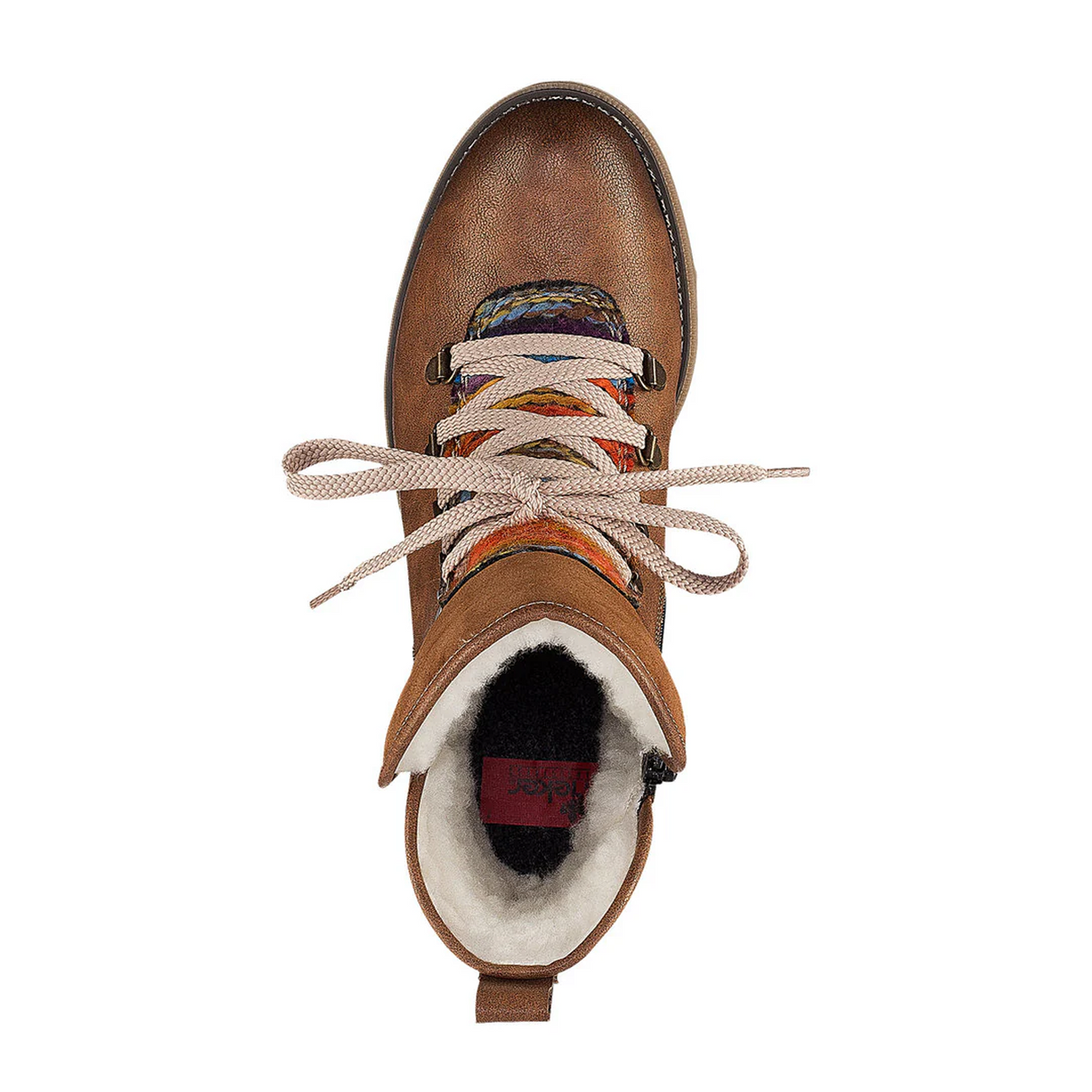 Rieker Peggy 70733-22 Mid Boot (Women) - Brown/Multi Boots - Fashion - Mid Boot - The Heel Shoe Fitters