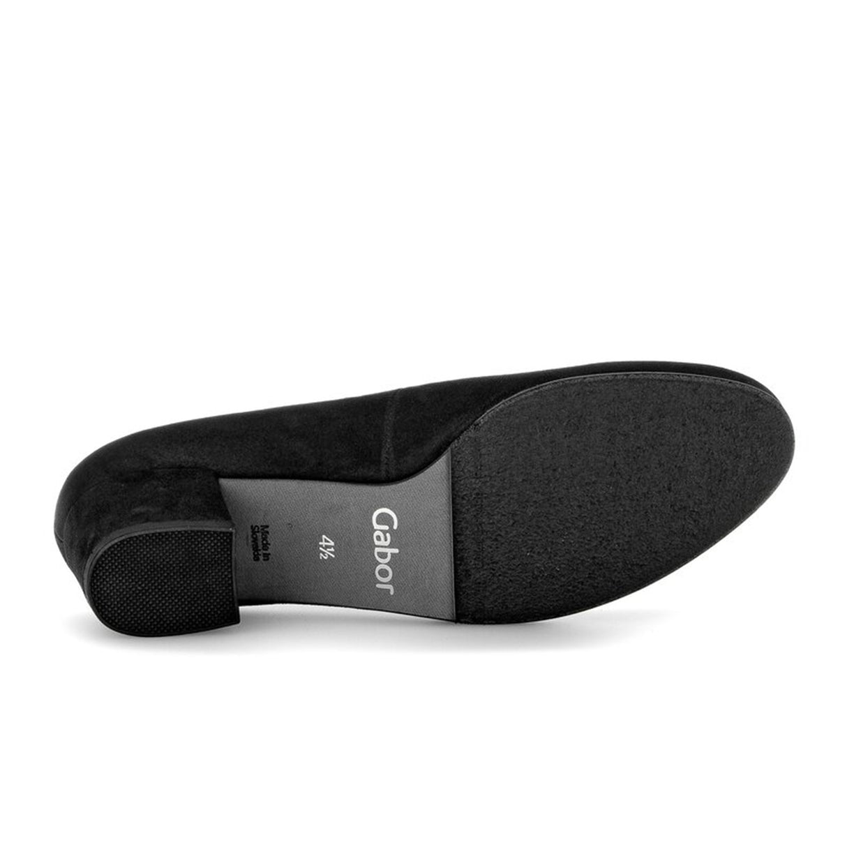 Gabor 221 Scalloped Pump (Women) - Black Suede Dress-Casual - Heels - The Heel Shoe Fitters