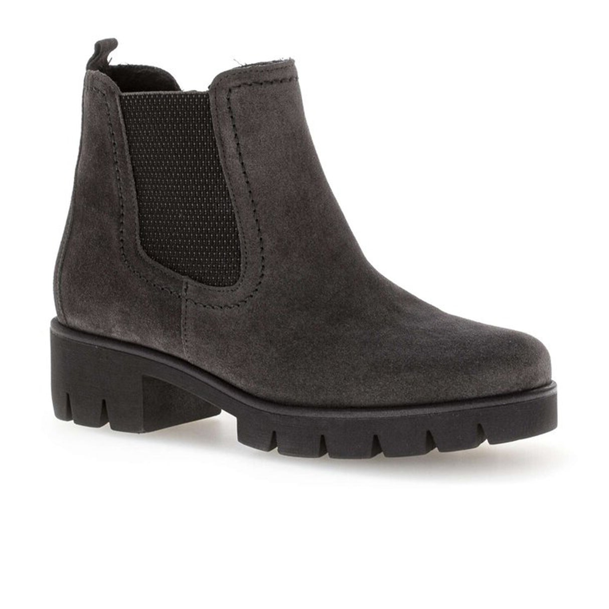 Gabor 710 Chelsea Lug Boot (Women) - Anthracite Boots - Casual - Low - The Heel Shoe Fitters
