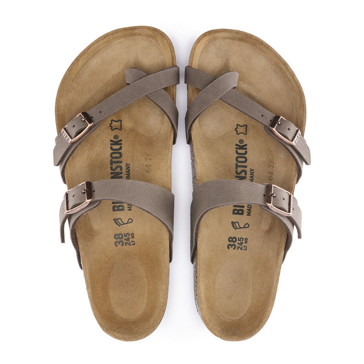Birkenstock Mayari Narrow Sandal (Women) - Mocha Birkibuc Sandal - Thong - The Heel Shoe Fitters