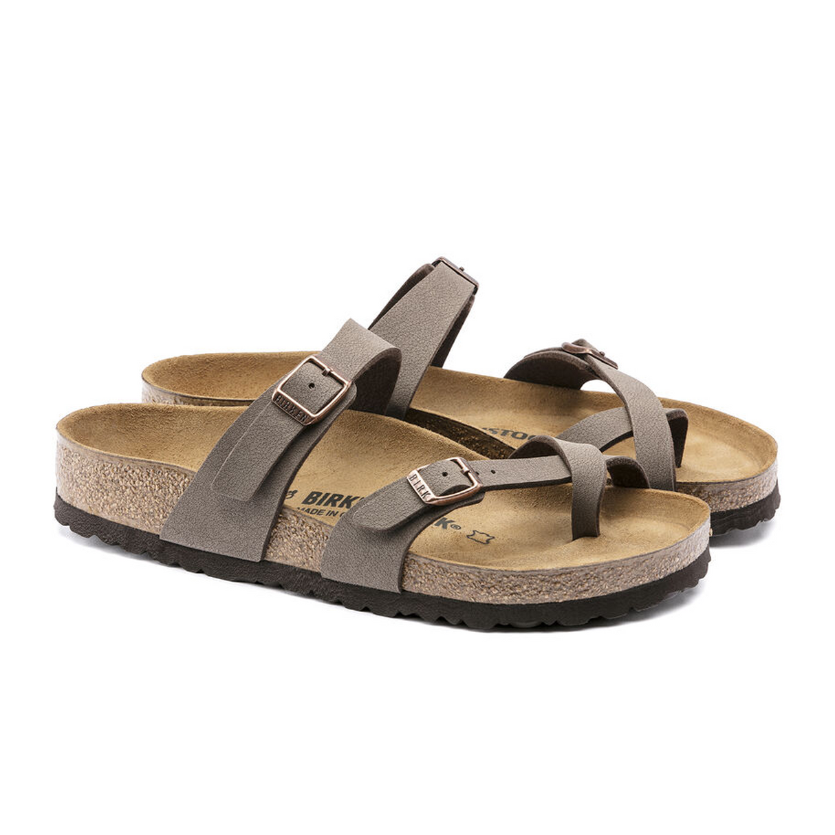 Birkenstock Mayari Narrow Sandal (Women) - Mocha Birkibuc Sandal - Thong - The Heel Shoe Fitters