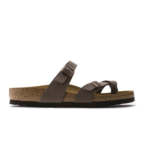 Birkenstock Mayari Birkibuc Narrow Thong Sandal (Women) - Mocha Sandals - Thong - The Heel Shoe Fitters