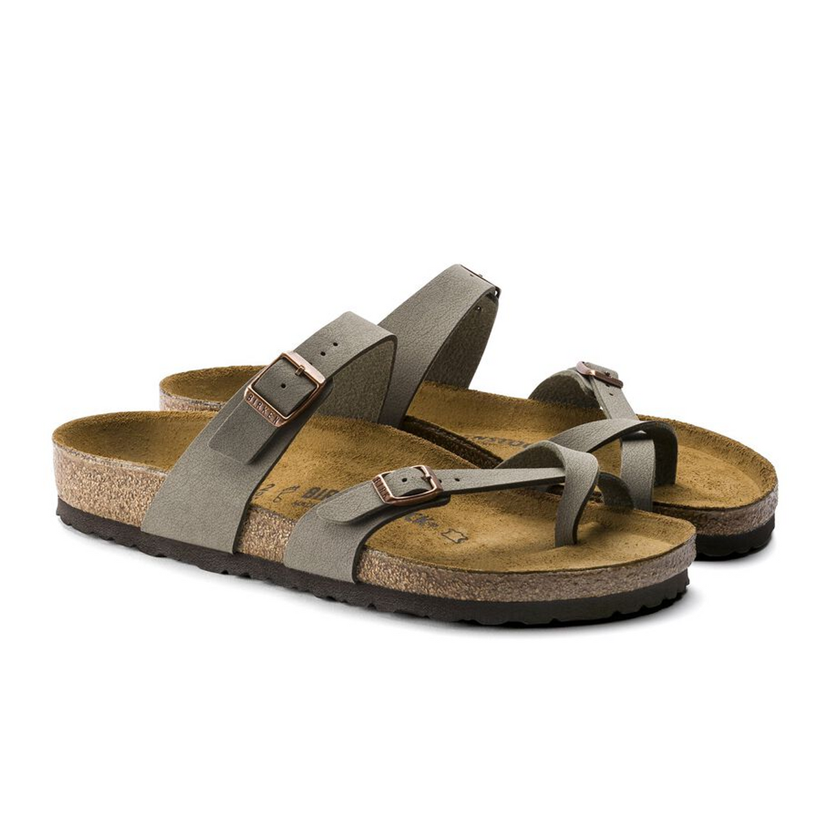 Birkenstock Mayari Sandal (Women) - Stone Birkibuc Sandal - Thong - The Heel Shoe Fitters