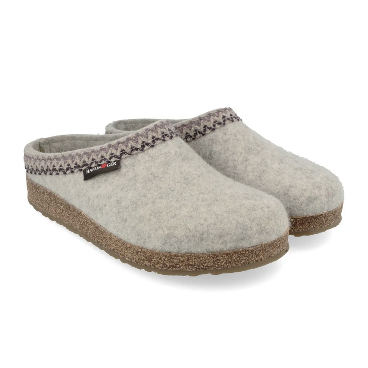 Haflinger Zig Zag Clog (Women) - Silver Grey