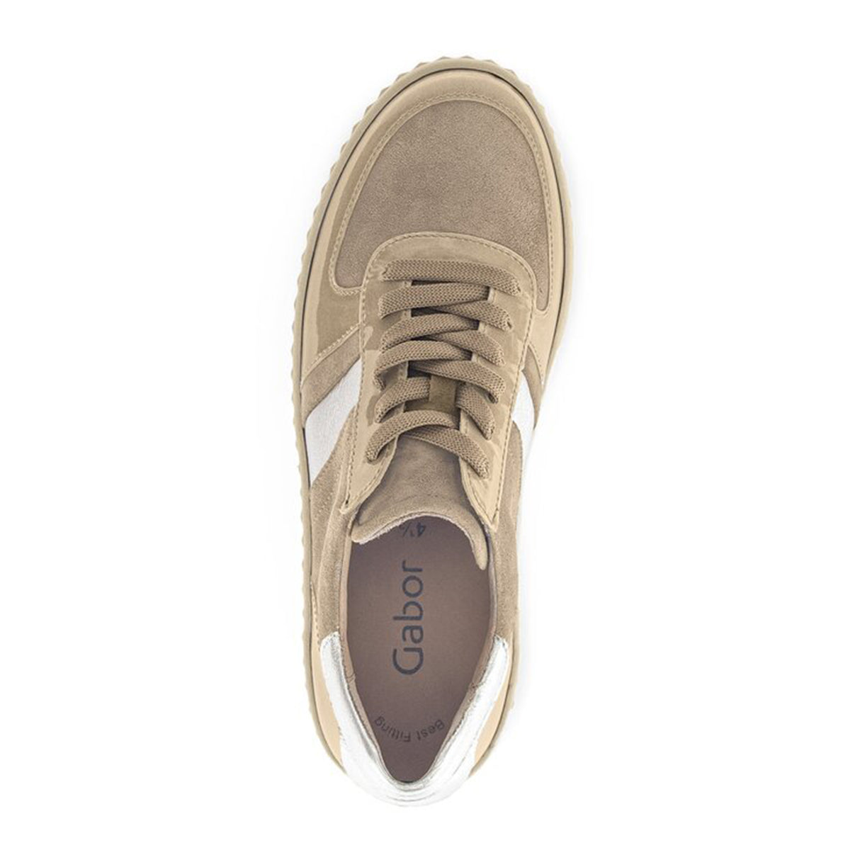 Gabor 203 Vesta Sneaker (Women) - Pudor Dreamvelour Athletic - Casual - Lace Up - The Heel Shoe Fitters