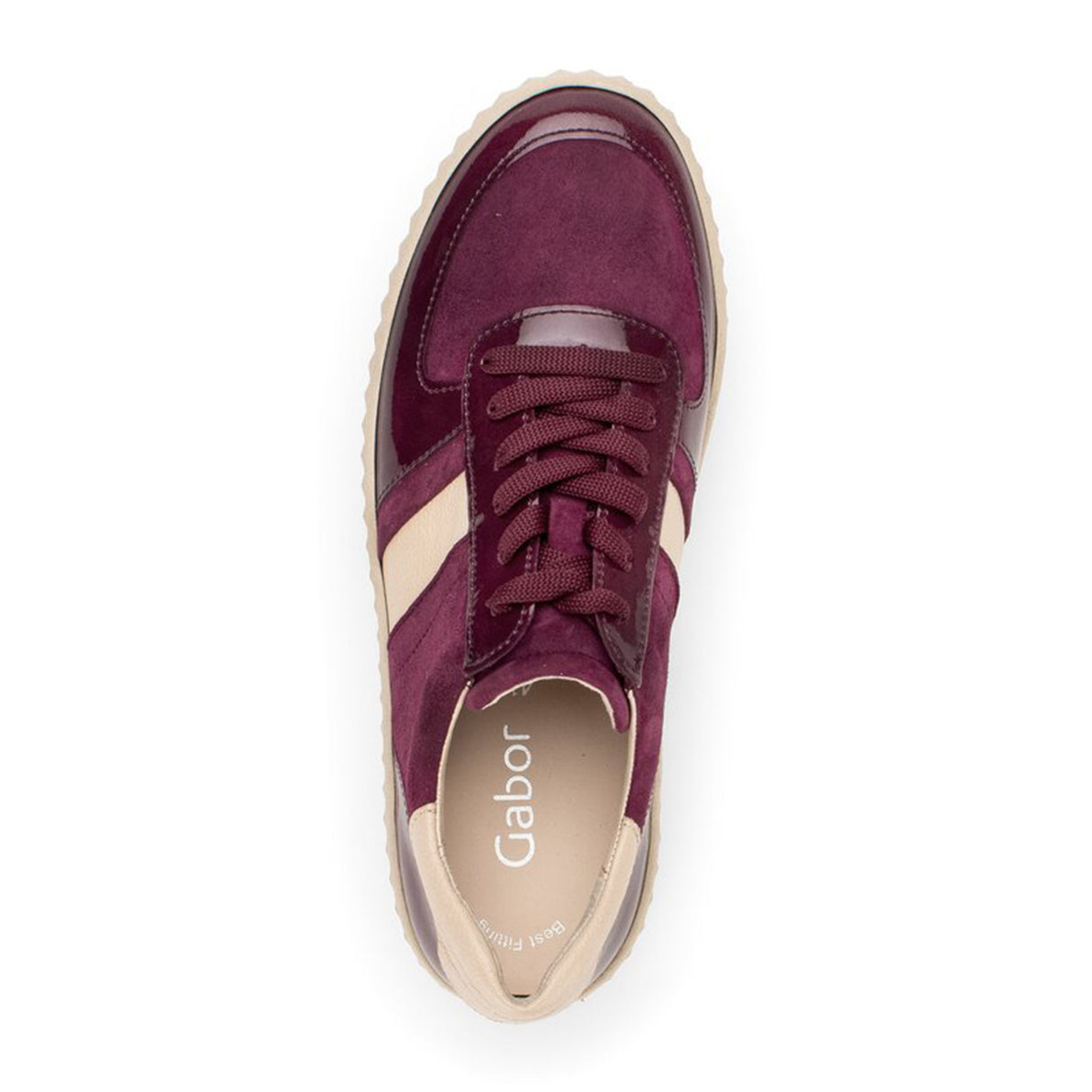 Gabor 203 Vesta Sneaker (Women) - Cervo/Aubergine Athletic - Casual - Lace Up - The Heel Shoe Fitters