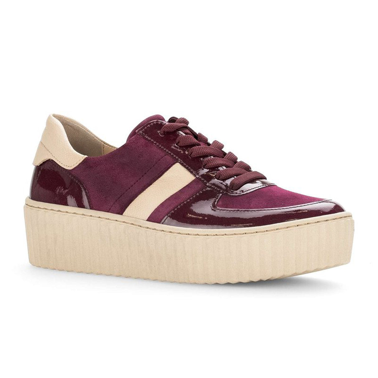 Gabor 203 Vesta Sneaker (Women) - Cervo/Aubergine Athletic - Casual - Lace Up - The Heel Shoe Fitters