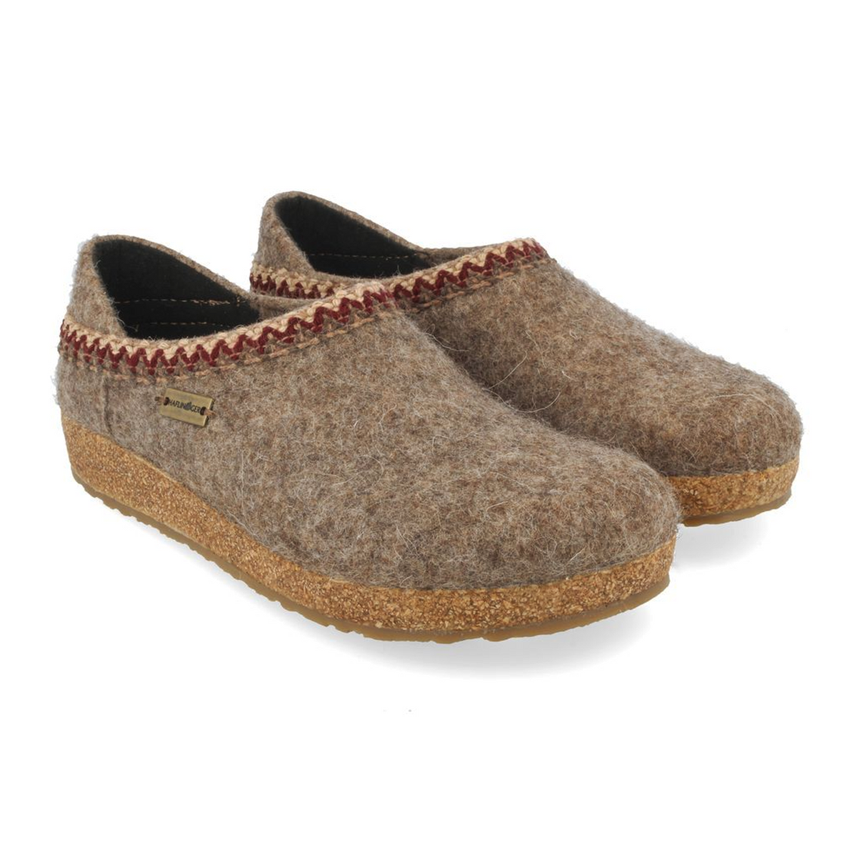 Haflinger Unisex Zig Zag Slippers- Tan main image 0
