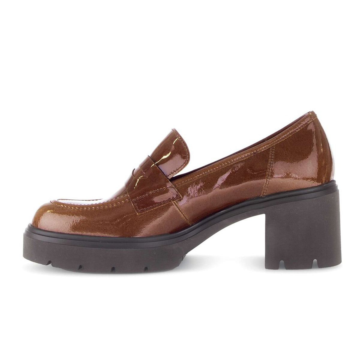 Gabor 310 Heeled Loafer (Women) - Patent Sattel Dress-Casual - Heels - The Heel Shoe Fitters
