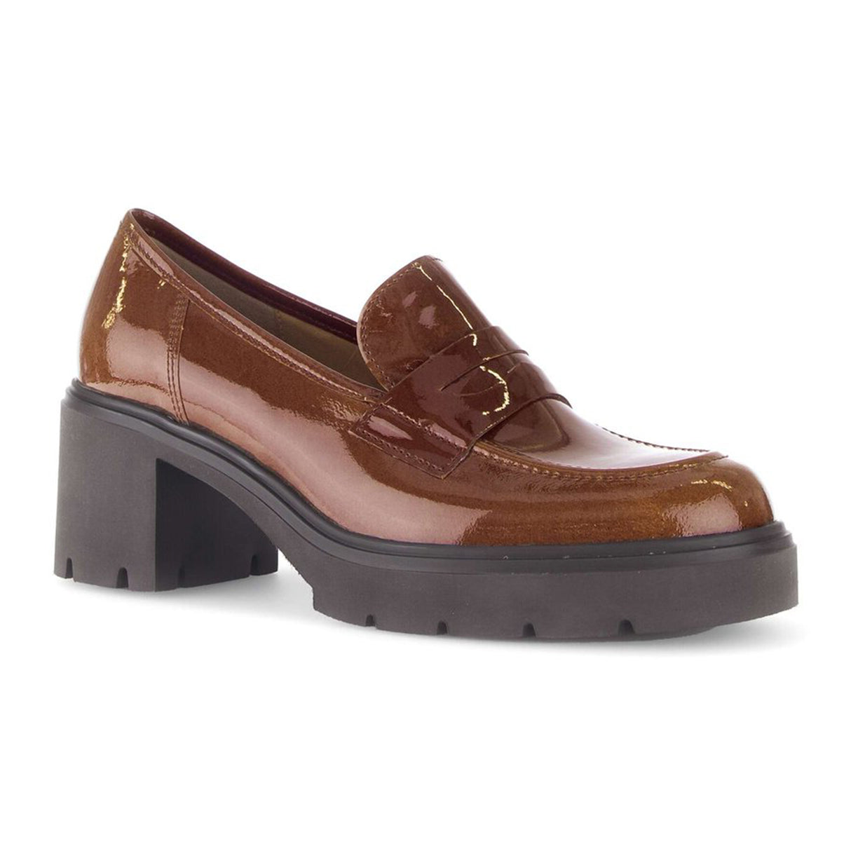 Gabor 310 Heeled Loafer (Women) - Patent Sattel Dress-Casual - Heels - The Heel Shoe Fitters