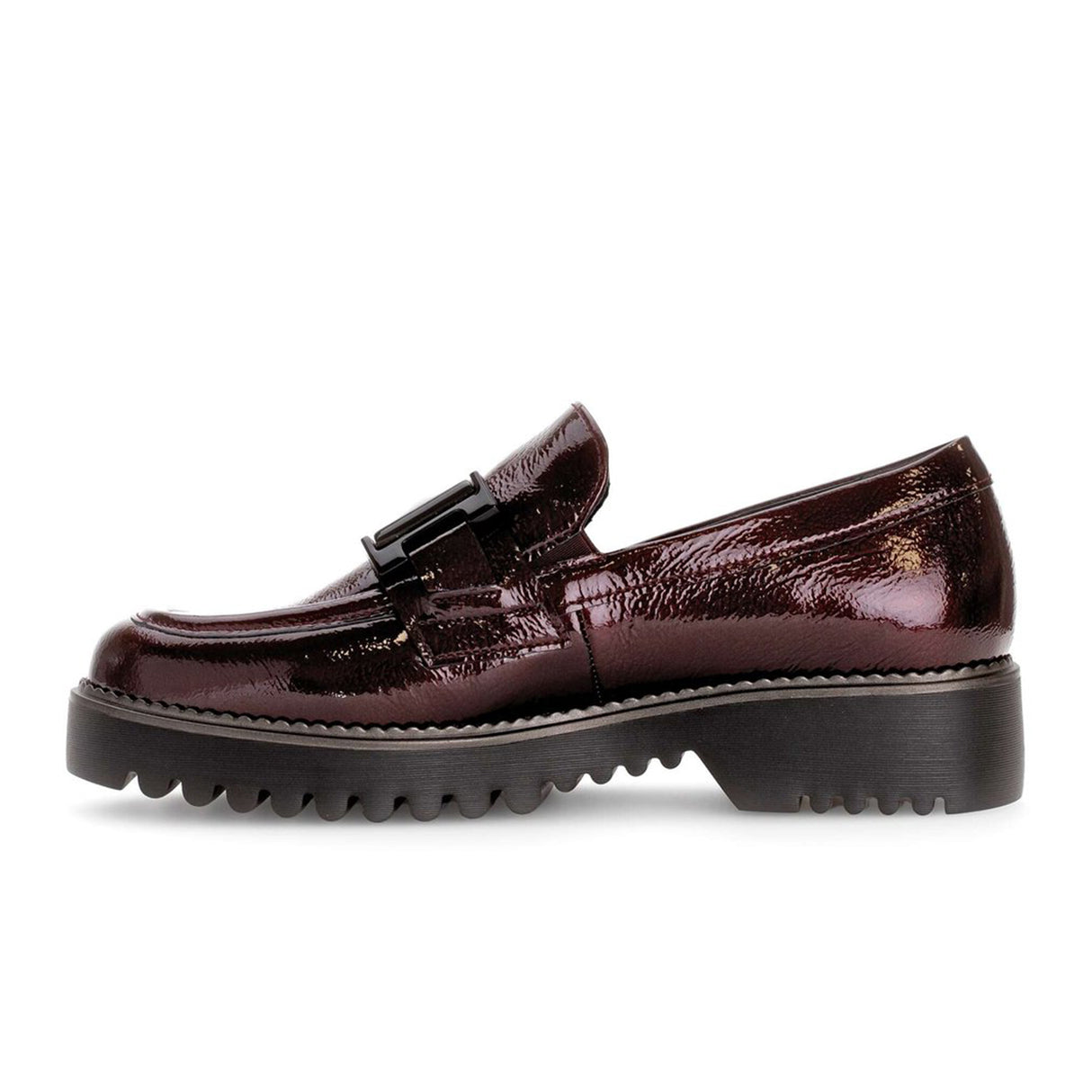 Gabor 452 City Loafer (Women) - Rock Lack/Burgundy Patent Dress-Casual - Loafers - The Heel Shoe Fitters