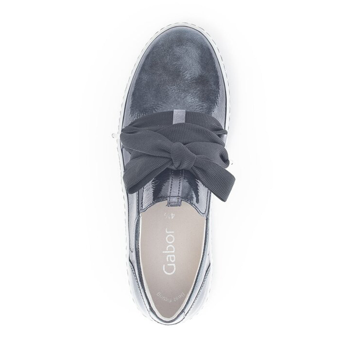 Gabor 333 Bow Sneaker (Women) - Nuvola Lack/Pearl/Anthracite Athletic - Casual - Lace Up - The Heel Shoe Fitters