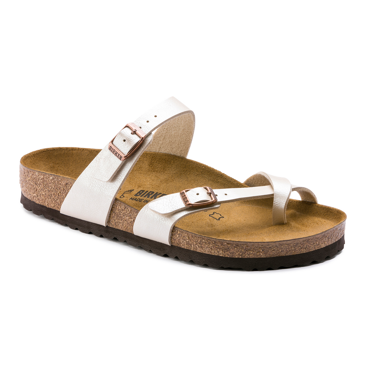 Birkenstock Mayari Sandal (Women) - Graceful Pearl White Birko-Flor Sandal - Thong - The Heel Shoe Fitters