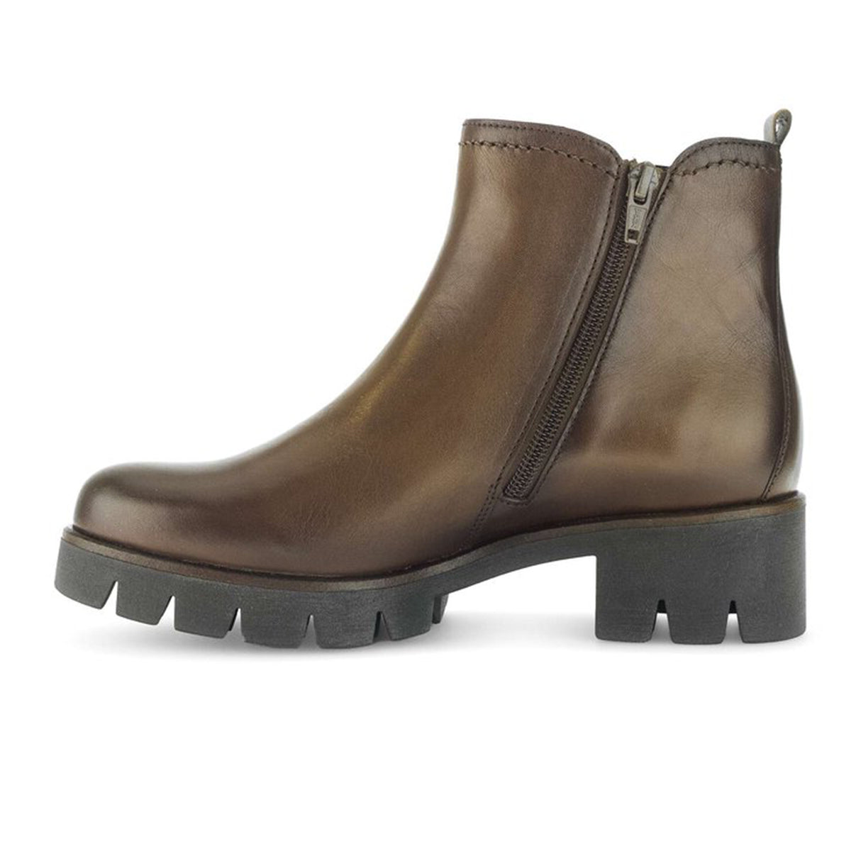 Gabor 710 Chelsea Lug Boot (Women) - English Brown Leather Boots - Casual - Low - The Heel Shoe Fitters