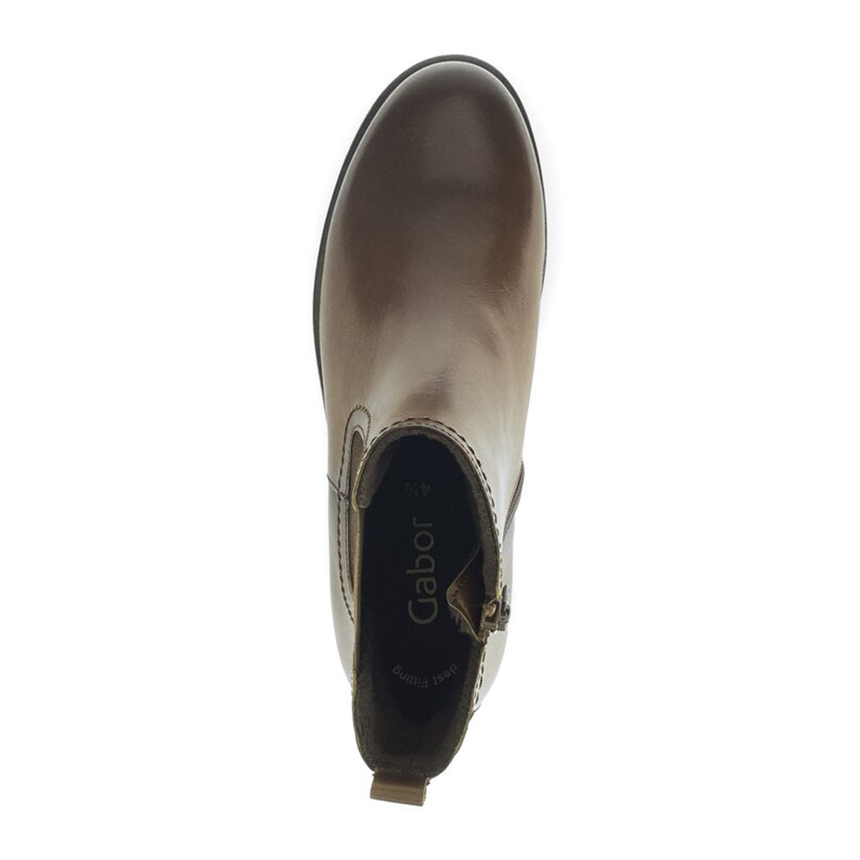 Gabor 710 Chelsea Lug Boot (Women) - English Brown Leather Boots - Casual - Low - The Heel Shoe Fitters