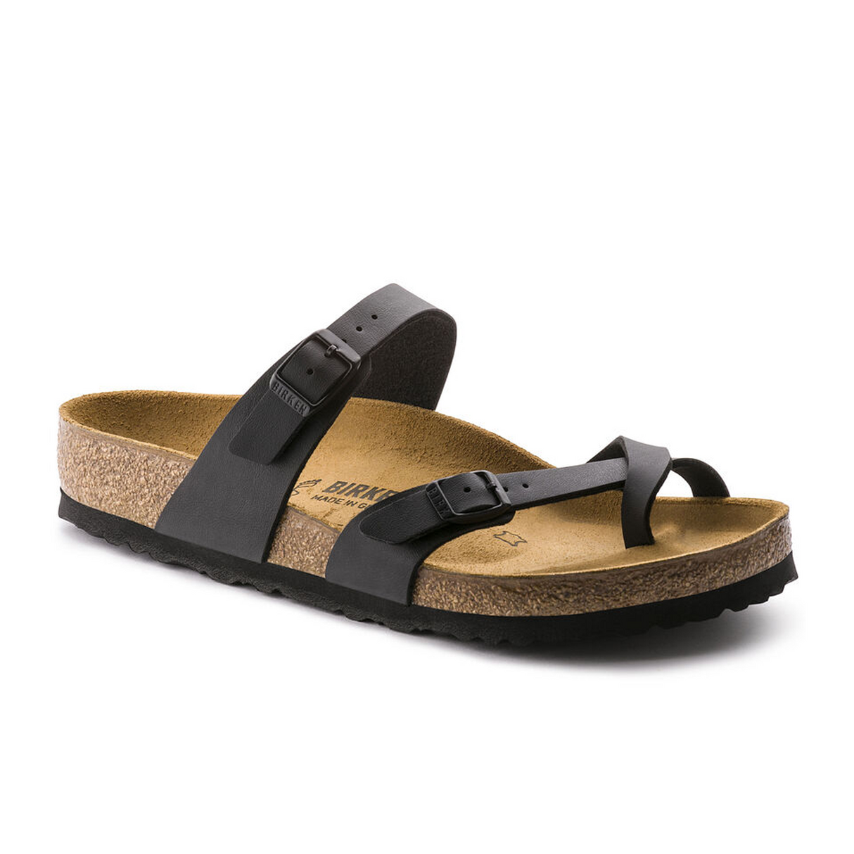 Birkenstock Mayari Narrow Sandal (Women) - Black Birko-Flor Sandal - Thong - The Heel Shoe Fitters