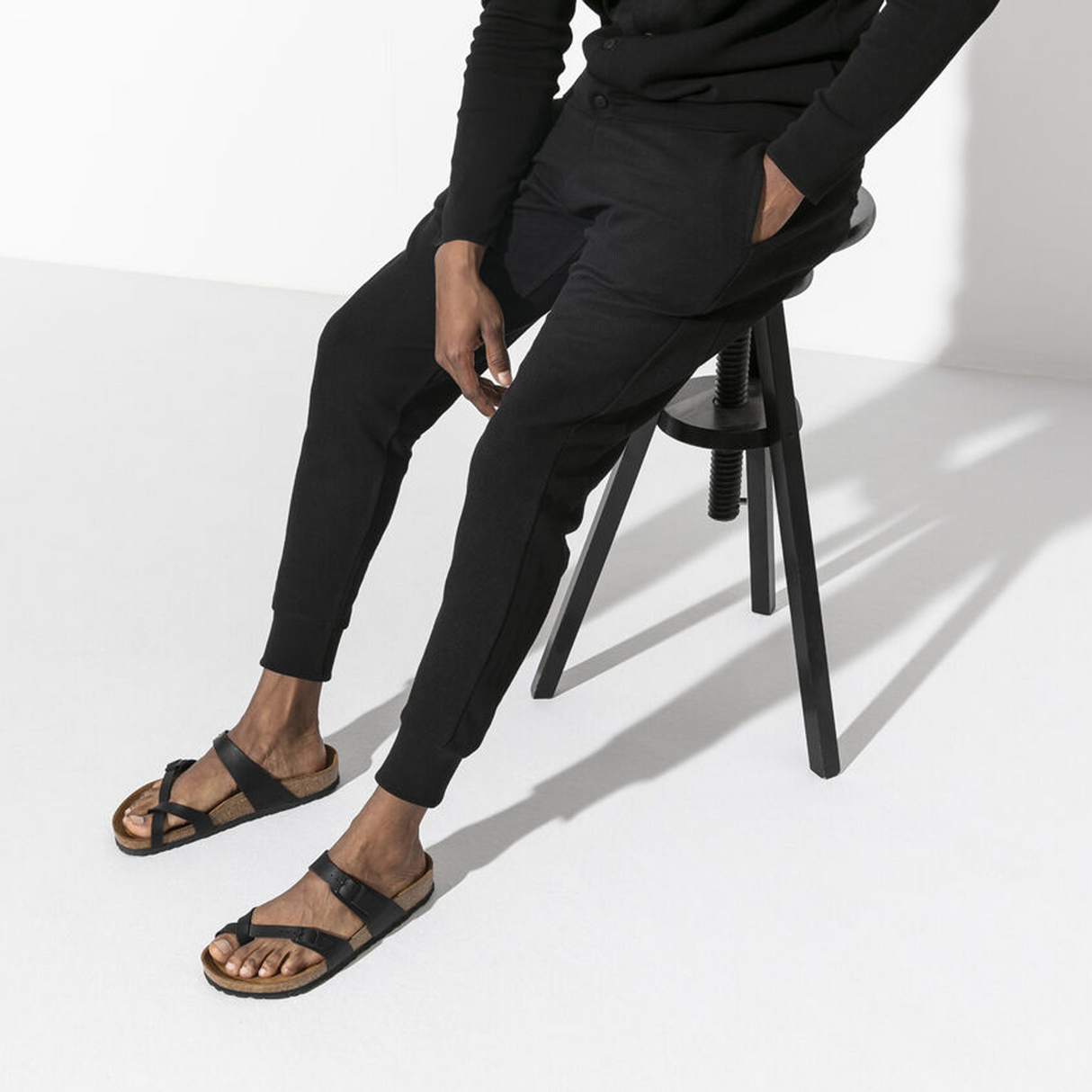 Birkenstock Mayari Narrow Sandal (Women) - Black Birko-Flor Sandal - Thong - The Heel Shoe Fitters