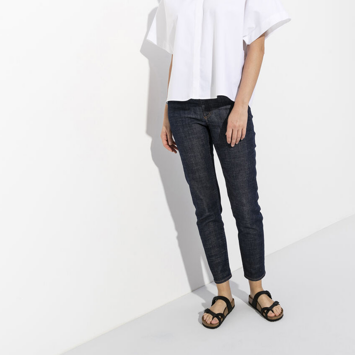 Birkenstock Mayari Narrow Sandal (Women) - Black Birko-Flor Sandal - Thong - The Heel Shoe Fitters