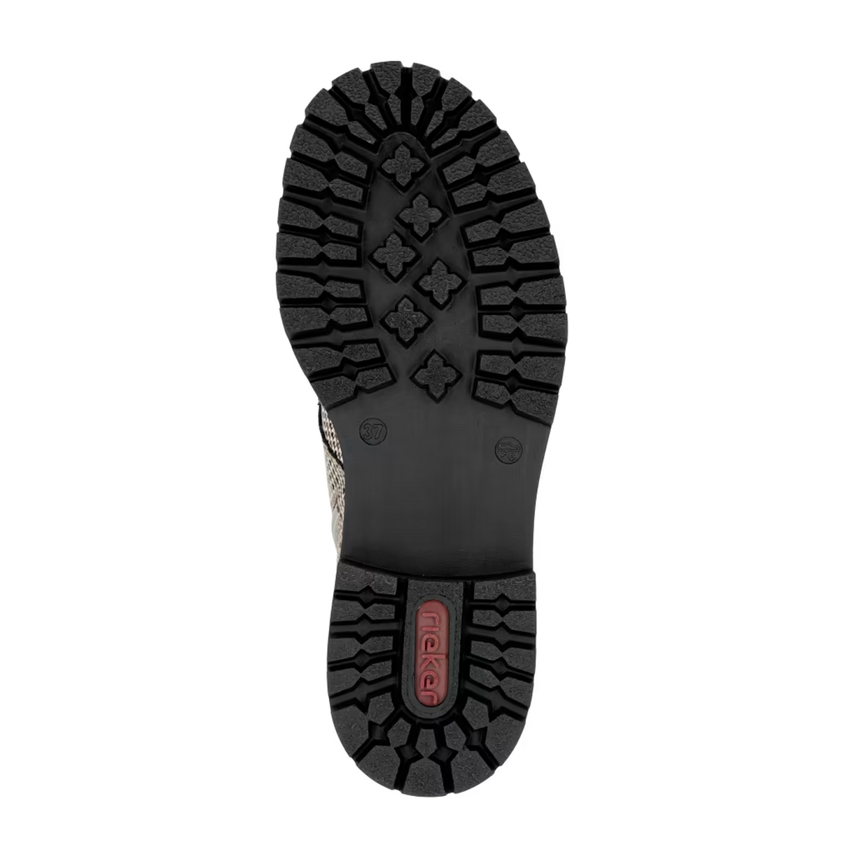 Rieker 72617 Pearl Boot (Women) - Beige Schwarz/Schwarz Caroni Boots - Casual - Mid - The Heel Shoe Fitters