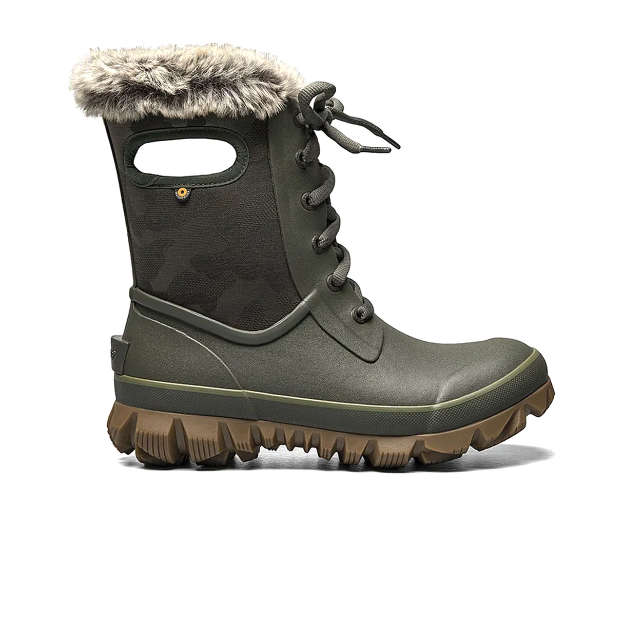 Bogs Arcata Tonal Camo Waterproof Winter Boot (Women) - Dark Green Boots - Winter - Mid - The Heel Shoe Fitters