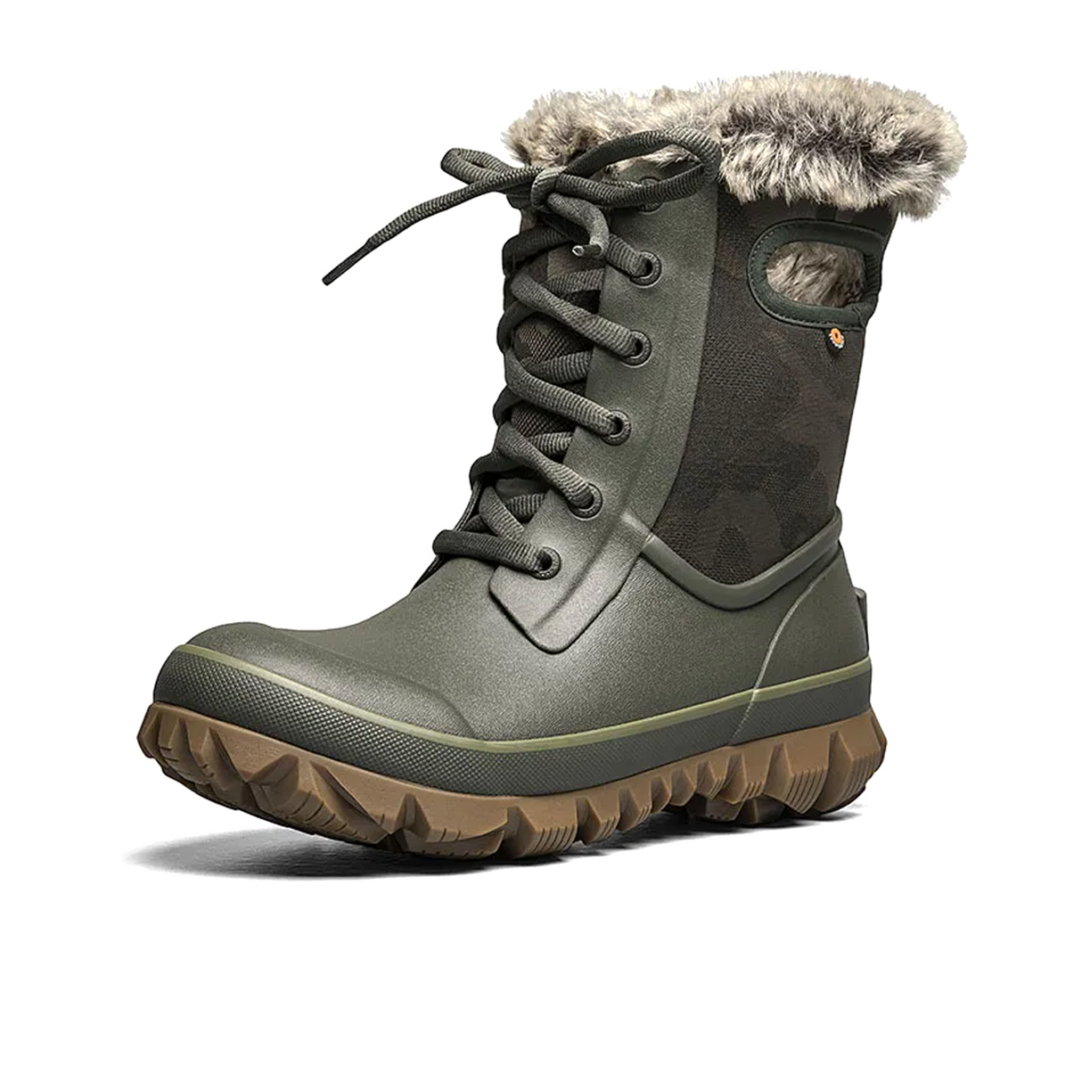 Bogs Arcata Tonal Camo Waterproof Winter Boot (Women) - Dark Green Boots - Winter - Mid - The Heel Shoe Fitters