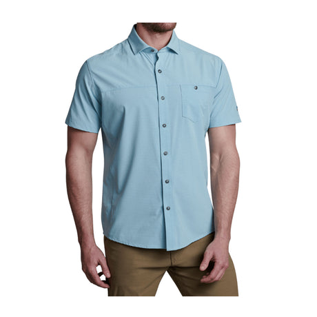 Kuhl Optimizr Short Sleeve Shirt (Men) - Carolina Blue Apparel - Top - Short Sleeve - The Heel Shoe Fitters