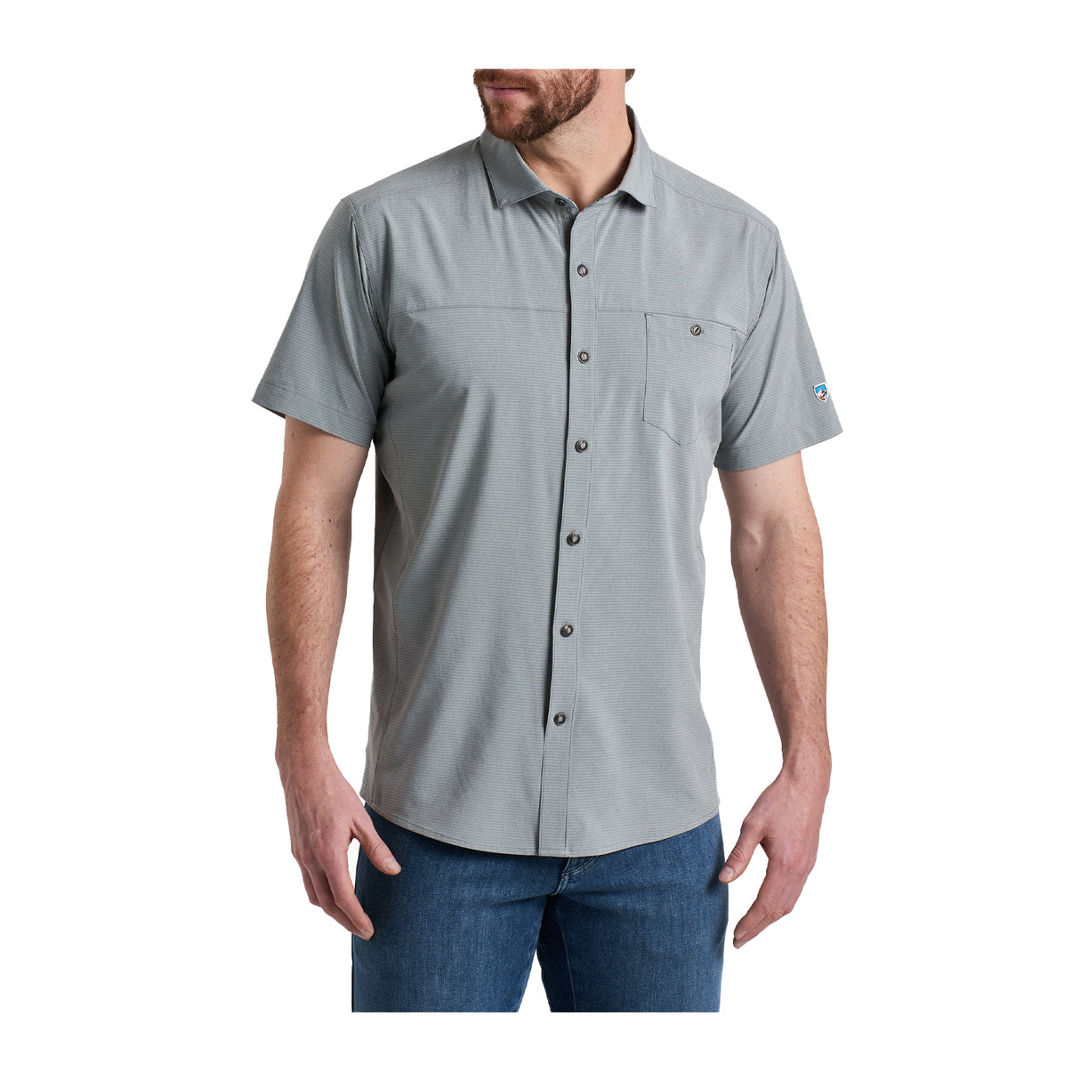 Kuhl Optimizr Short Sleeve Shirt (Men) - Slate Apparel - Top - ShortSleeve - The Heel Shoe Fitters